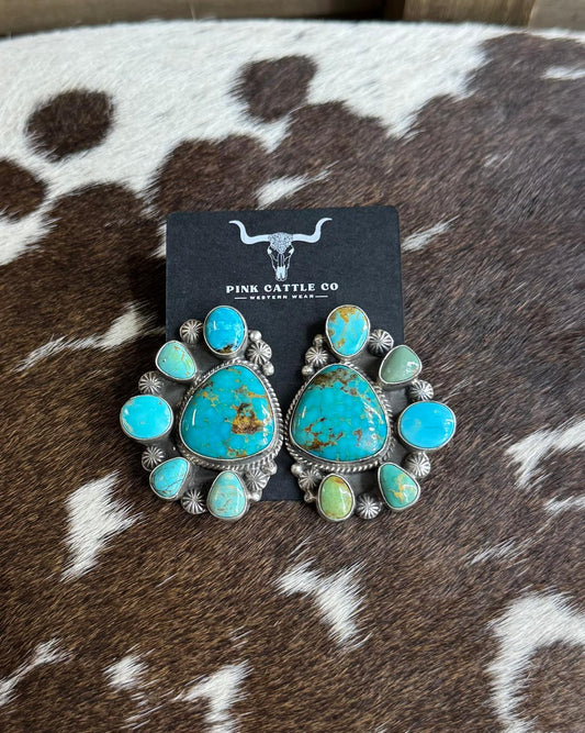 Kingman Half Cluster Earrings *Native