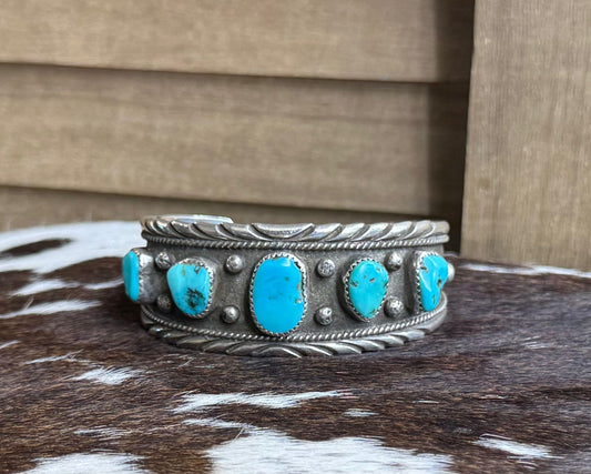 Vintage 5 Stone Cuff *Native