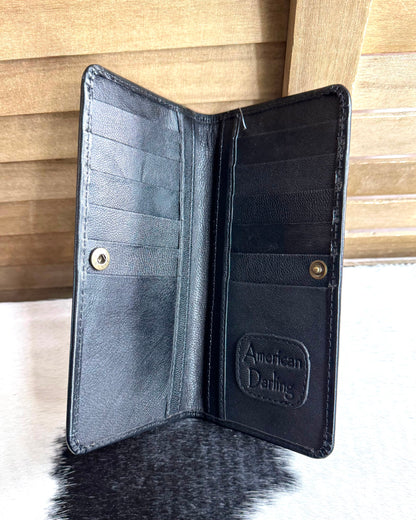 AD Black Tooled Wallet