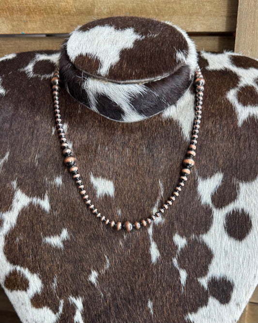 Graduated Copper Pearl Necklace