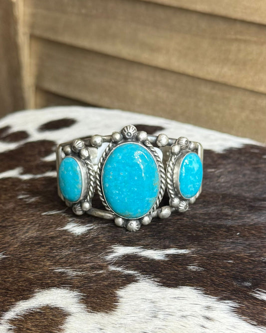 Chunky 3 Stone Cuff *Native