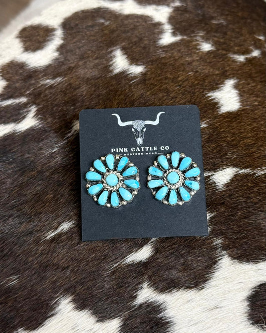 Blue Cluster Studs *Native