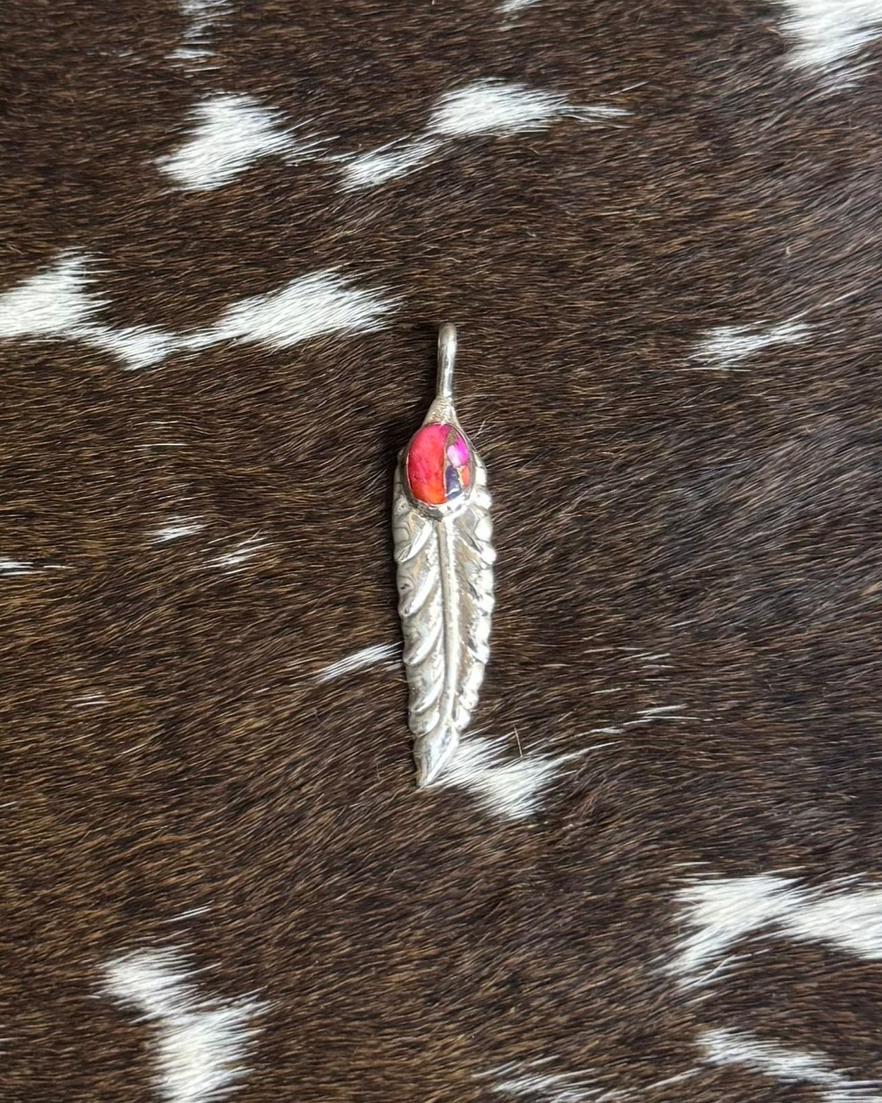 Pink Dahlia Feather Pendant *Native