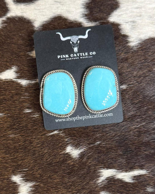 Turquoise Big Studs *Native