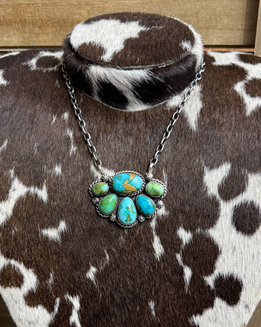 17" Sonoran Spiny Half Cluster Necklace *Native