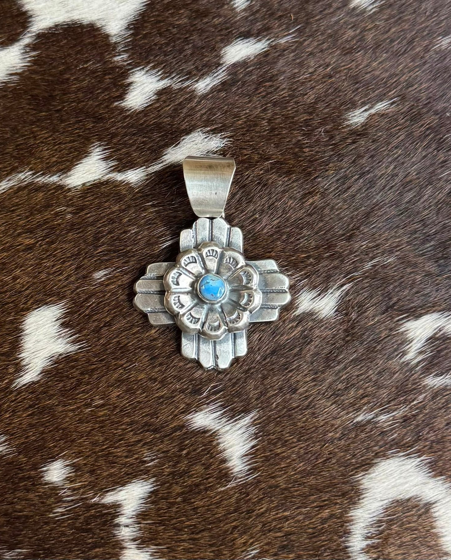 Golden Hills Flower Cross Pendant *Native