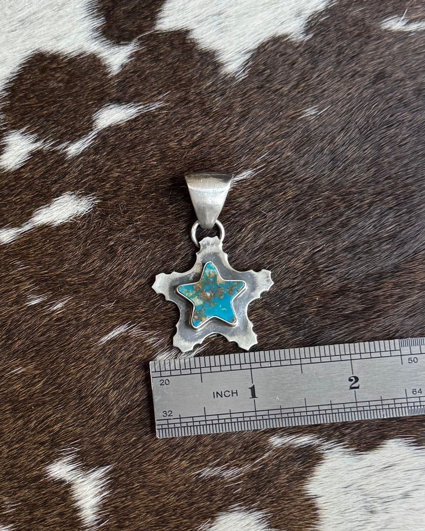 Blue Turquoise Star Pendant *Native