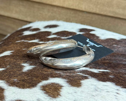 Sterling Pattern Half Hoops *Native