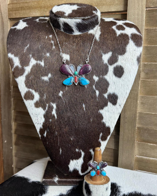 Multi Stone Butterfly Set *Native