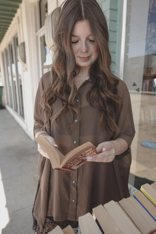 Go With The Flow Top *Chocolate