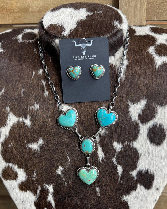 Multi Heart Lariat Necklace *Native