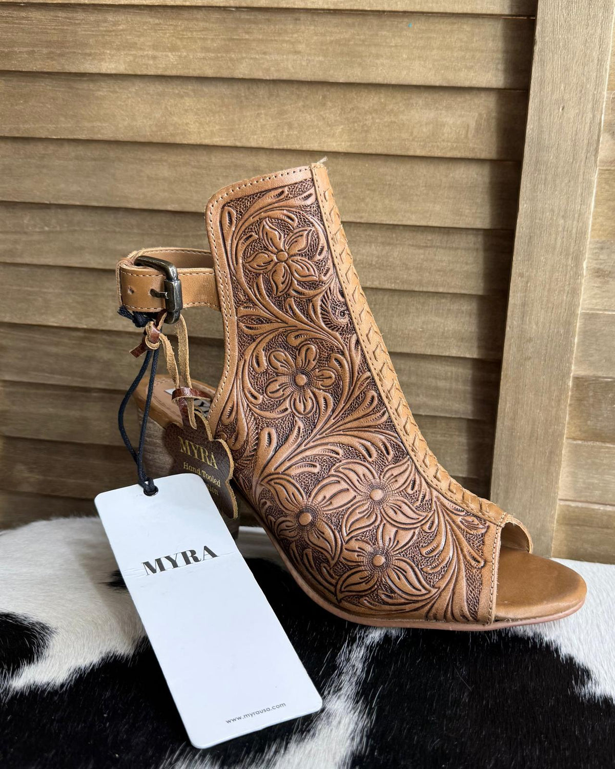 Workaholic sz 10 Tooled Myra Heel