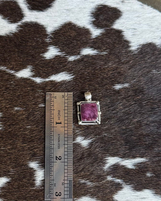 Purple Spiny Square Pendant *Native