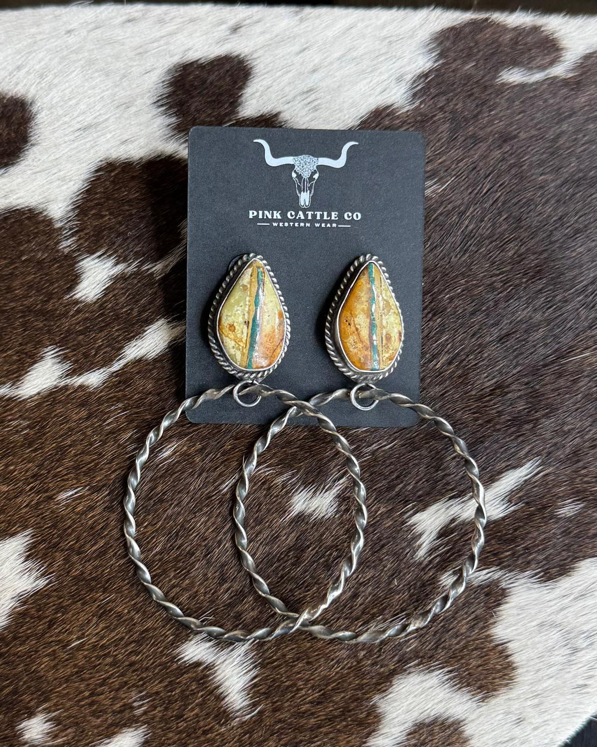 Royston Ribbon Twisted Hoop Earrings *Native