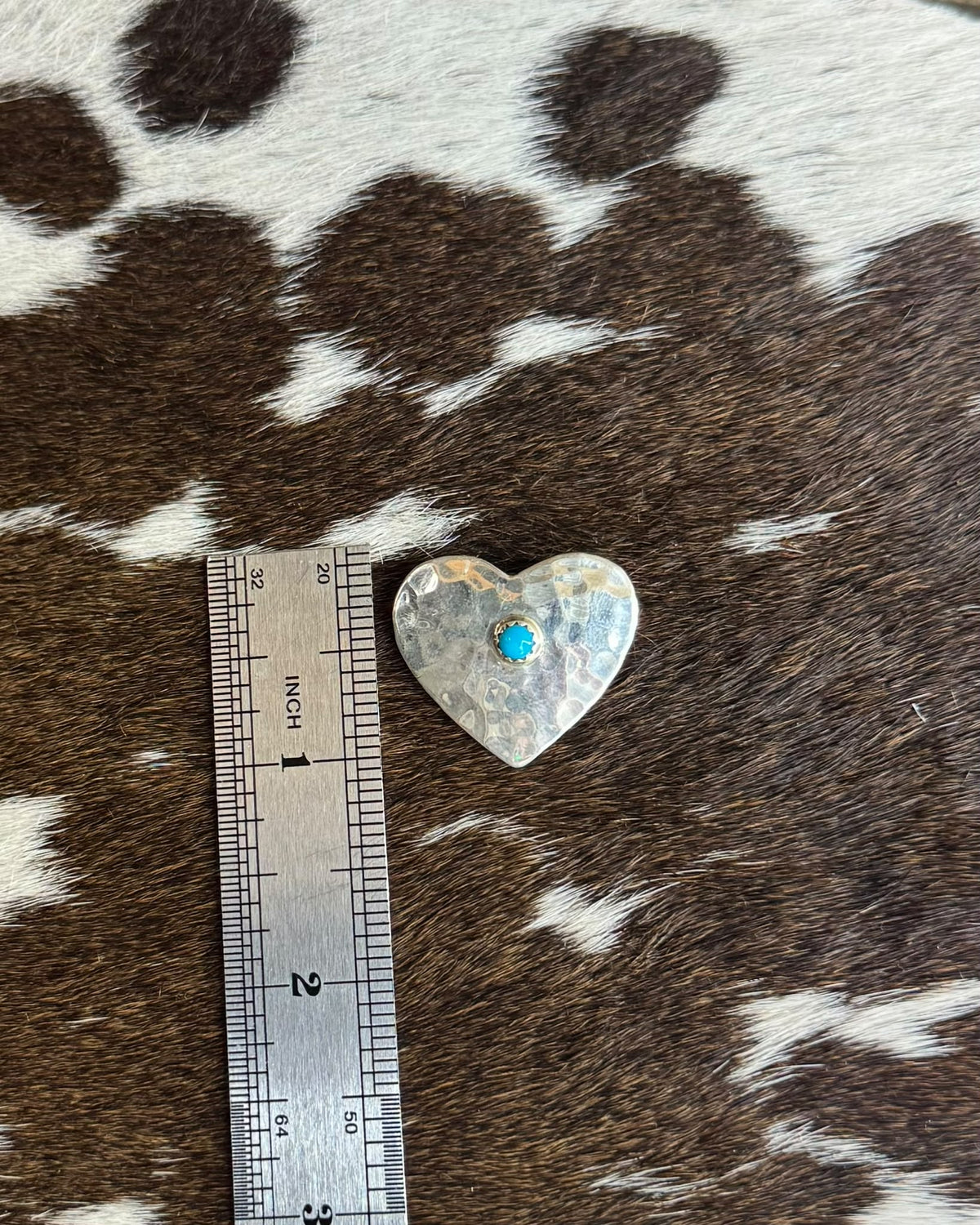Silver One Stone Heart Pin/Pendant *Native