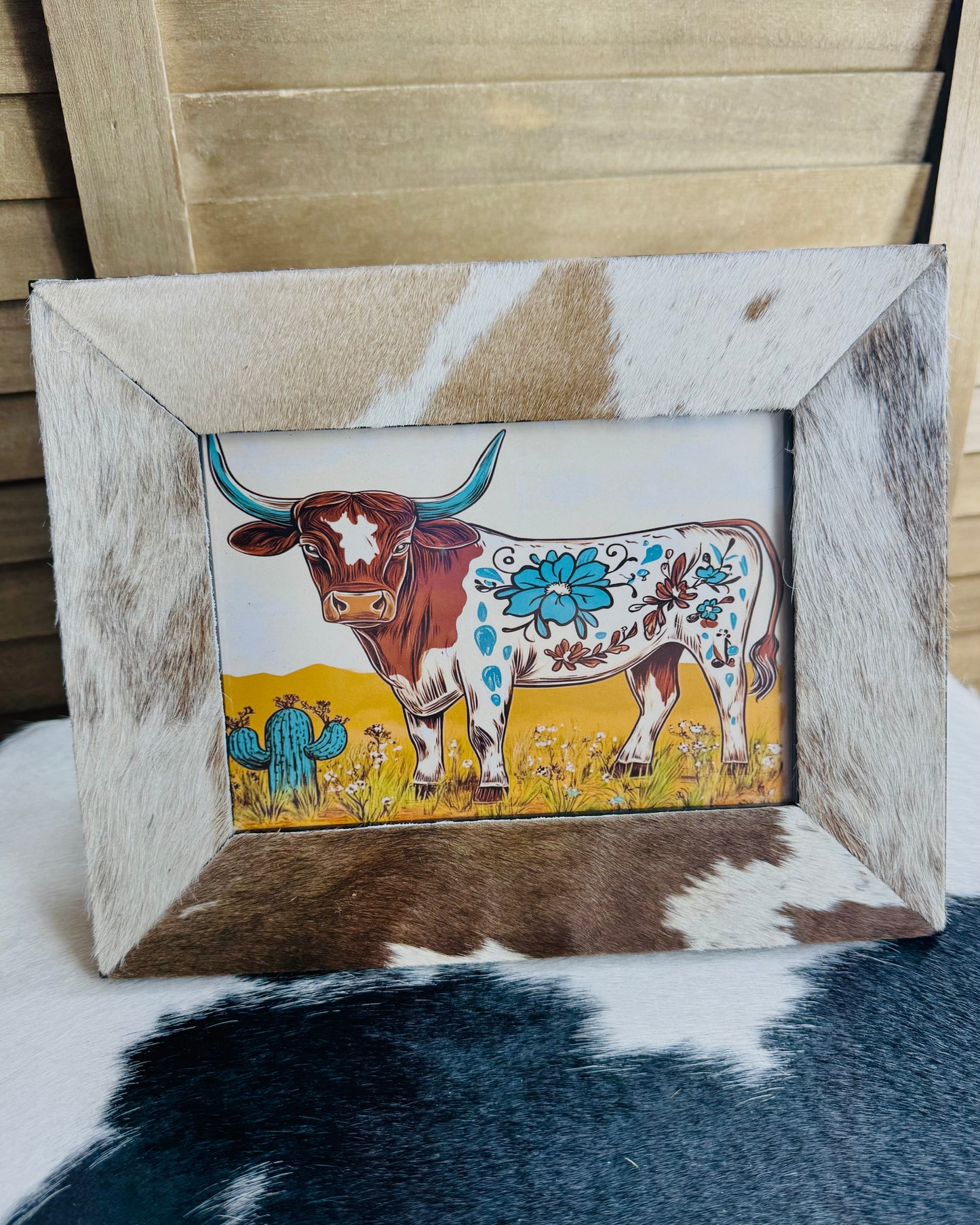 Cowhide Picture Frame