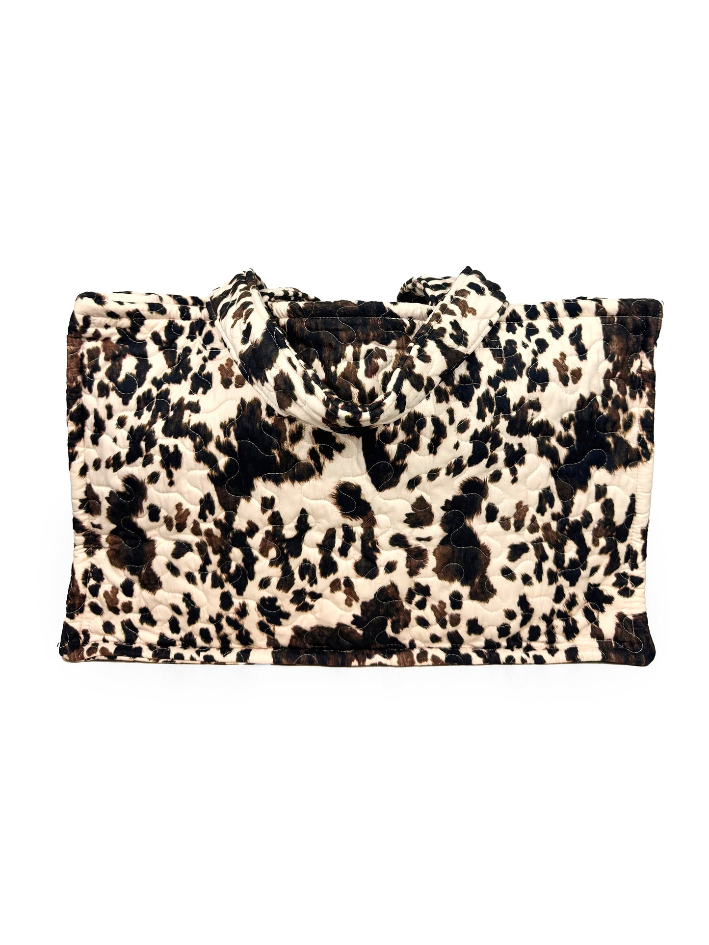 Bella Hide Brown Quilted Tote Bag