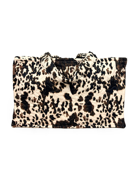 Bella Hide Brown Quilted Tote Bag