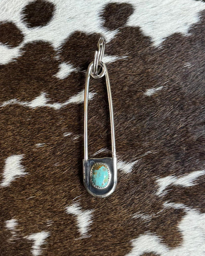 Turquoise Stone Safety Pin *Native