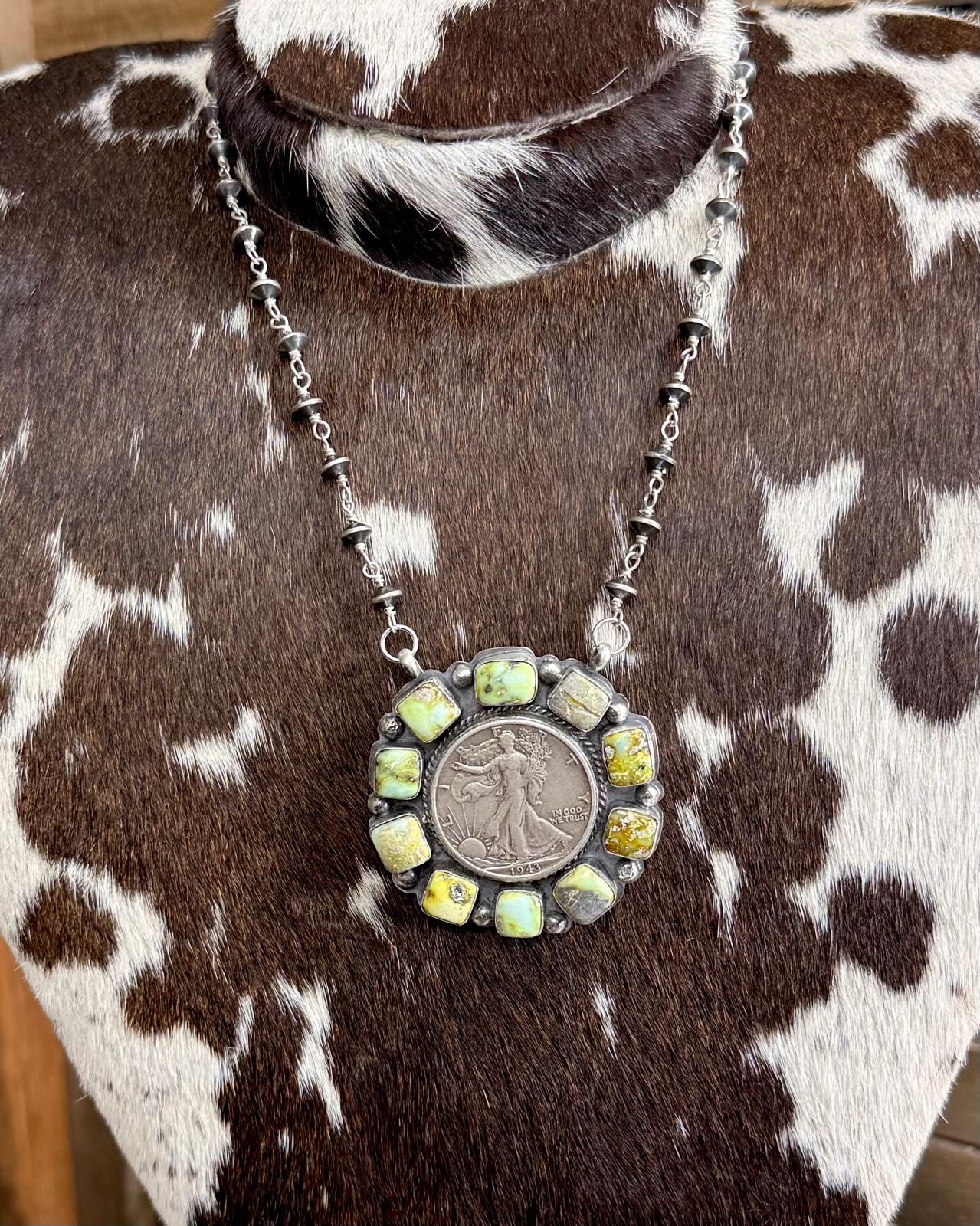 21” 1943 Liberty Palomino Necklace*Native