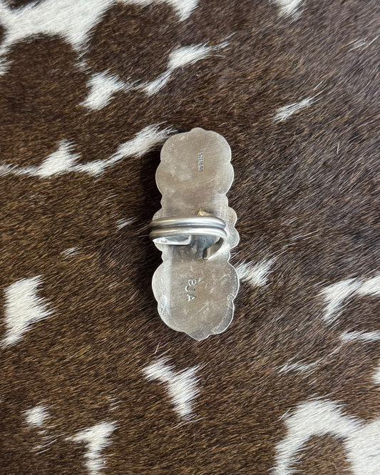 Coral & Sonoran 3 Stone Adj. Ring *Native