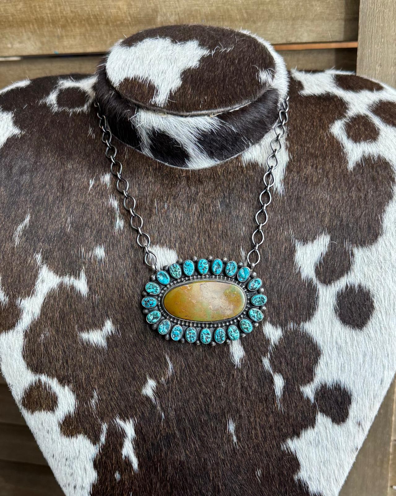 Oval Royston & Turquoise Necklace *Native