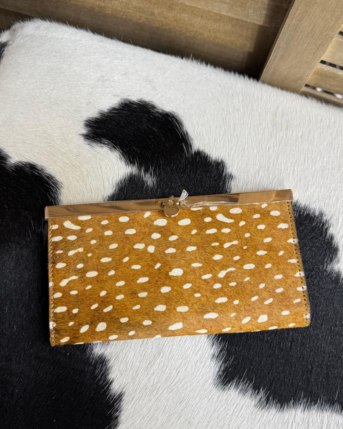 Deer Axis Tooled Clutch Wallet