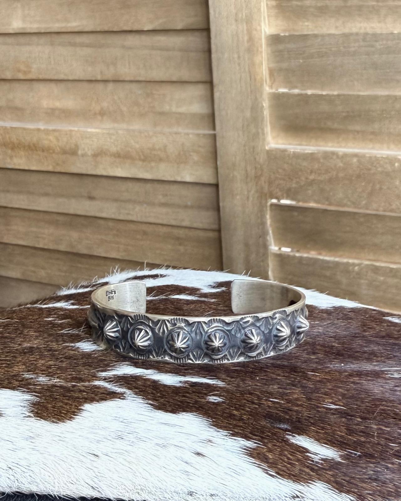 Sterling Silver Starburst Cuff *Native