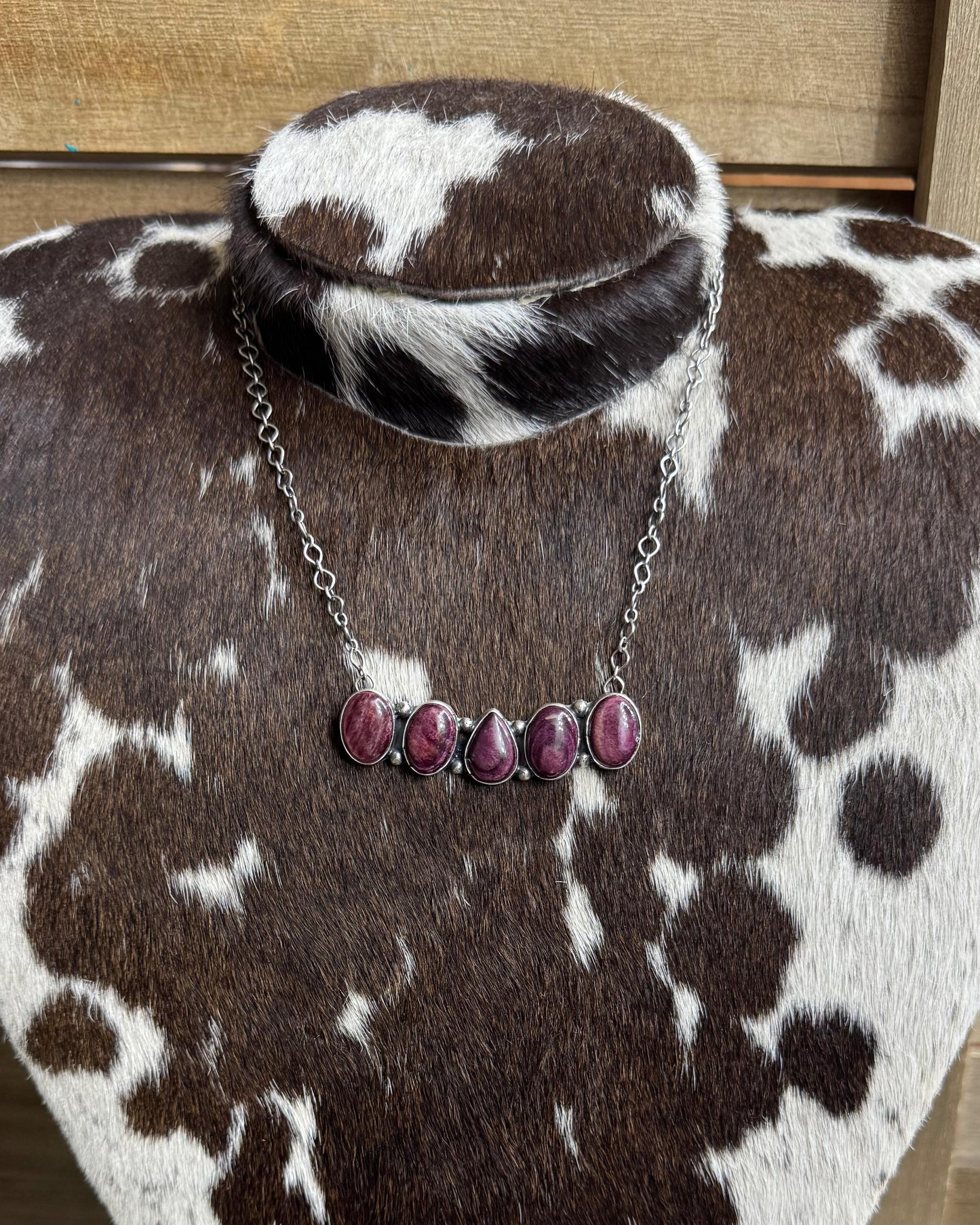 Purple Spiny 5 Stone Necklace *Native