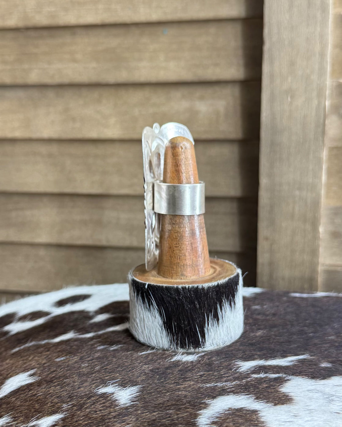 Sterling Silver Shield Pattern Ring *Native