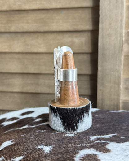 Sterling Silver Shield Pattern Ring *Native