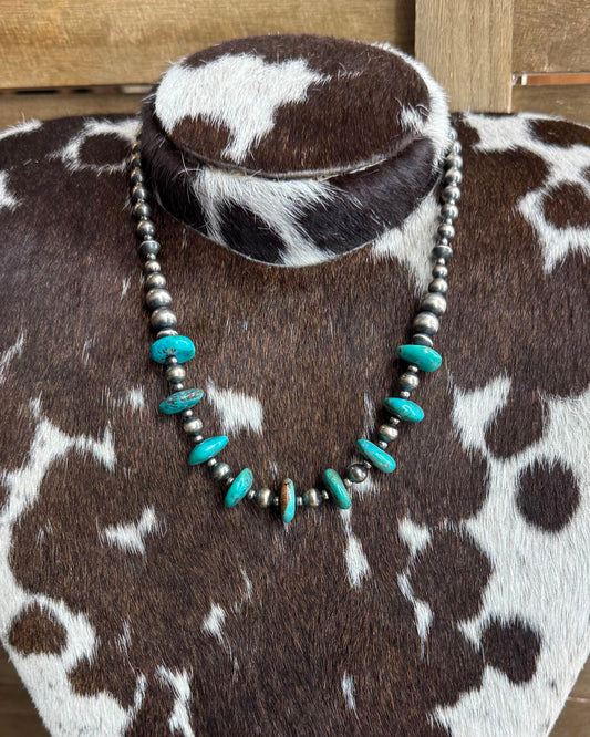 Turquoise & Pearl Necklace *Native