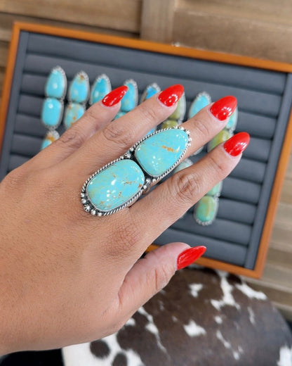 Eugene Belone Adjustable 2 Stone Ring *Native