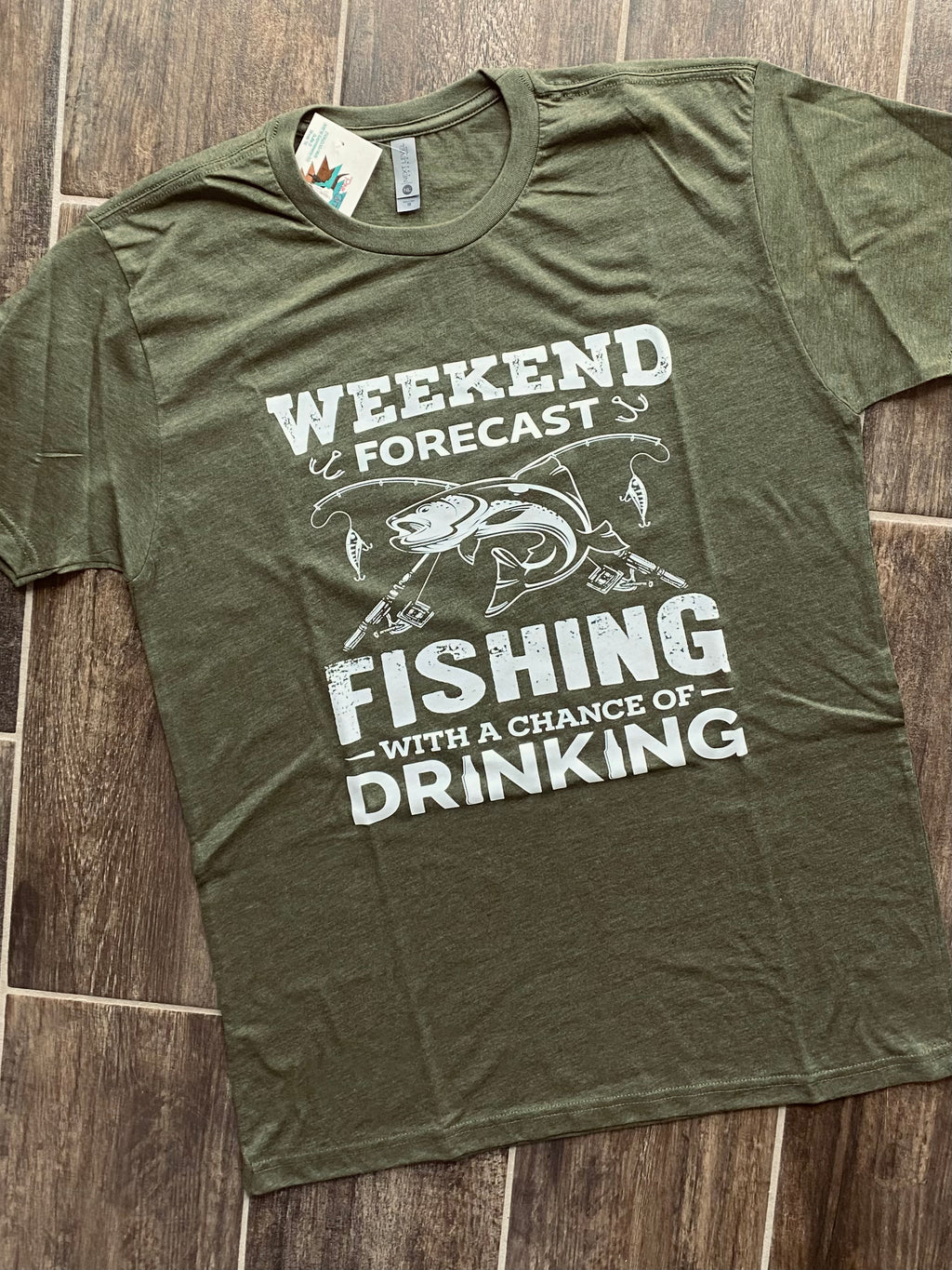Fishing With a Chance of Drinking Mens Tee
