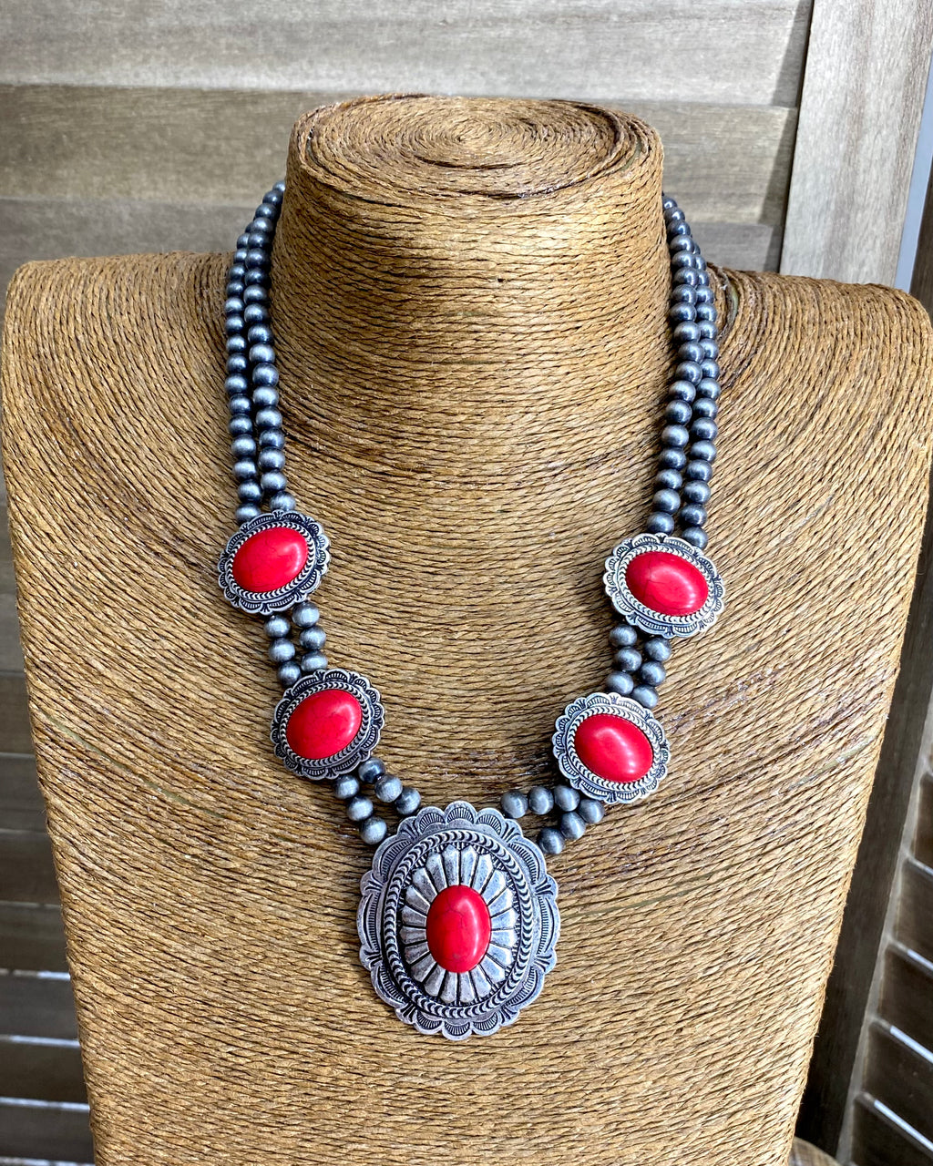 Red Concho Necklaces