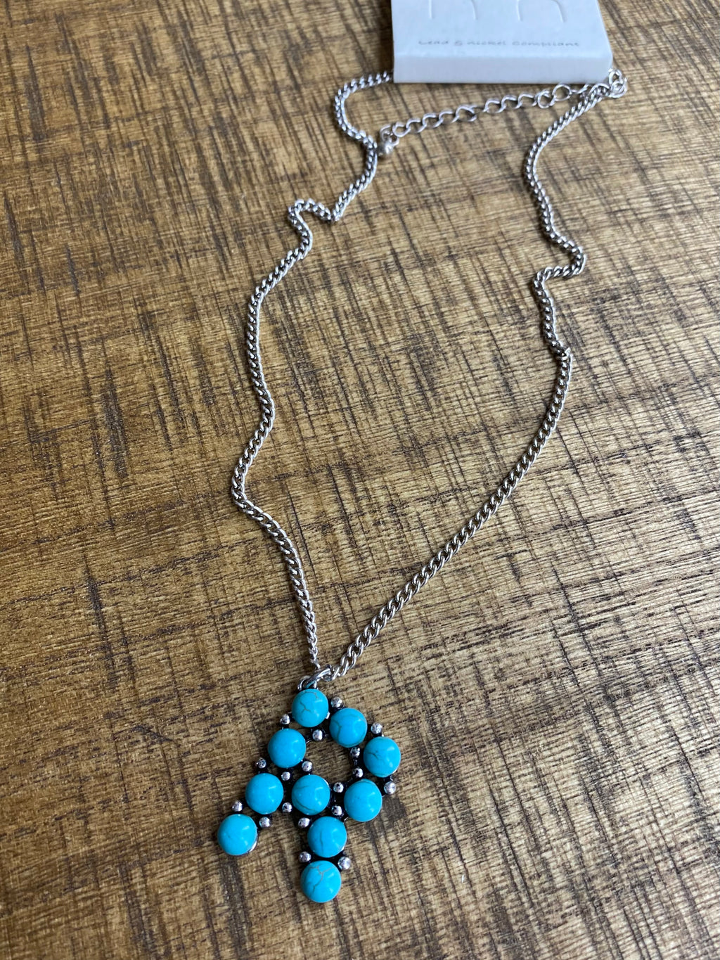 Initial Letter Turquoise Necklace