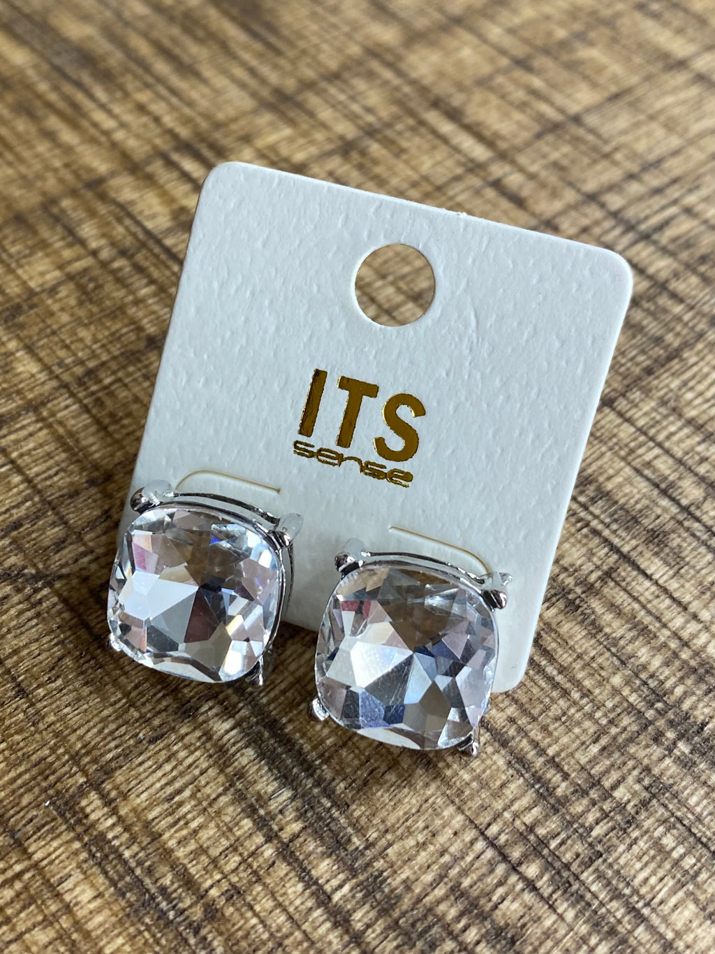 Silver Clear Studs