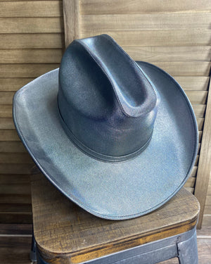 Metallic Space Grey Cowboy Hat