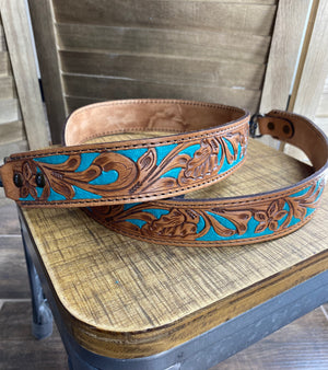 Tooled Turquoise American Darling Bag Strap