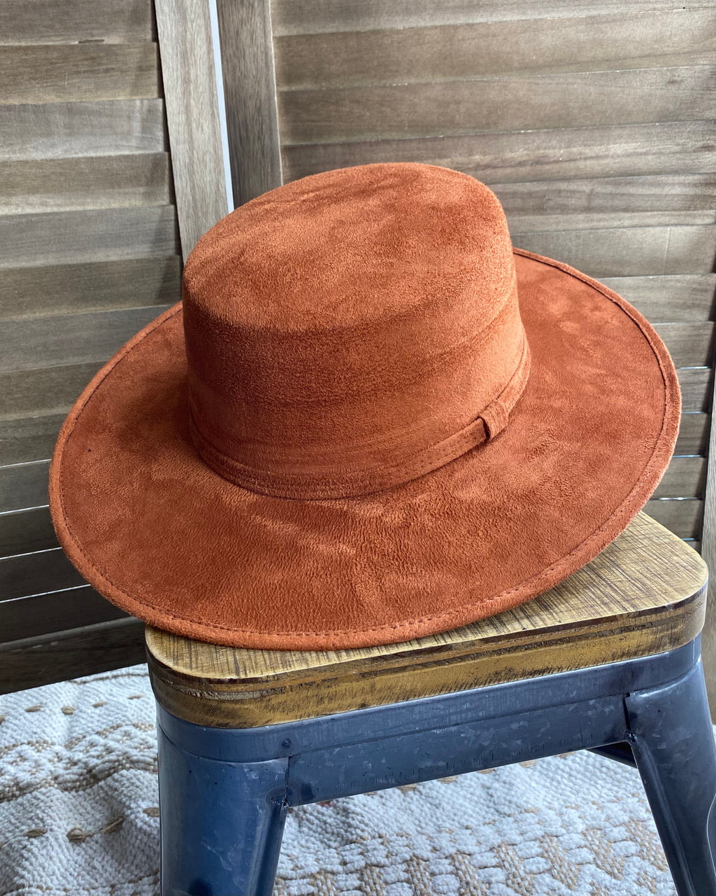 Rust Western Flat Top Hat