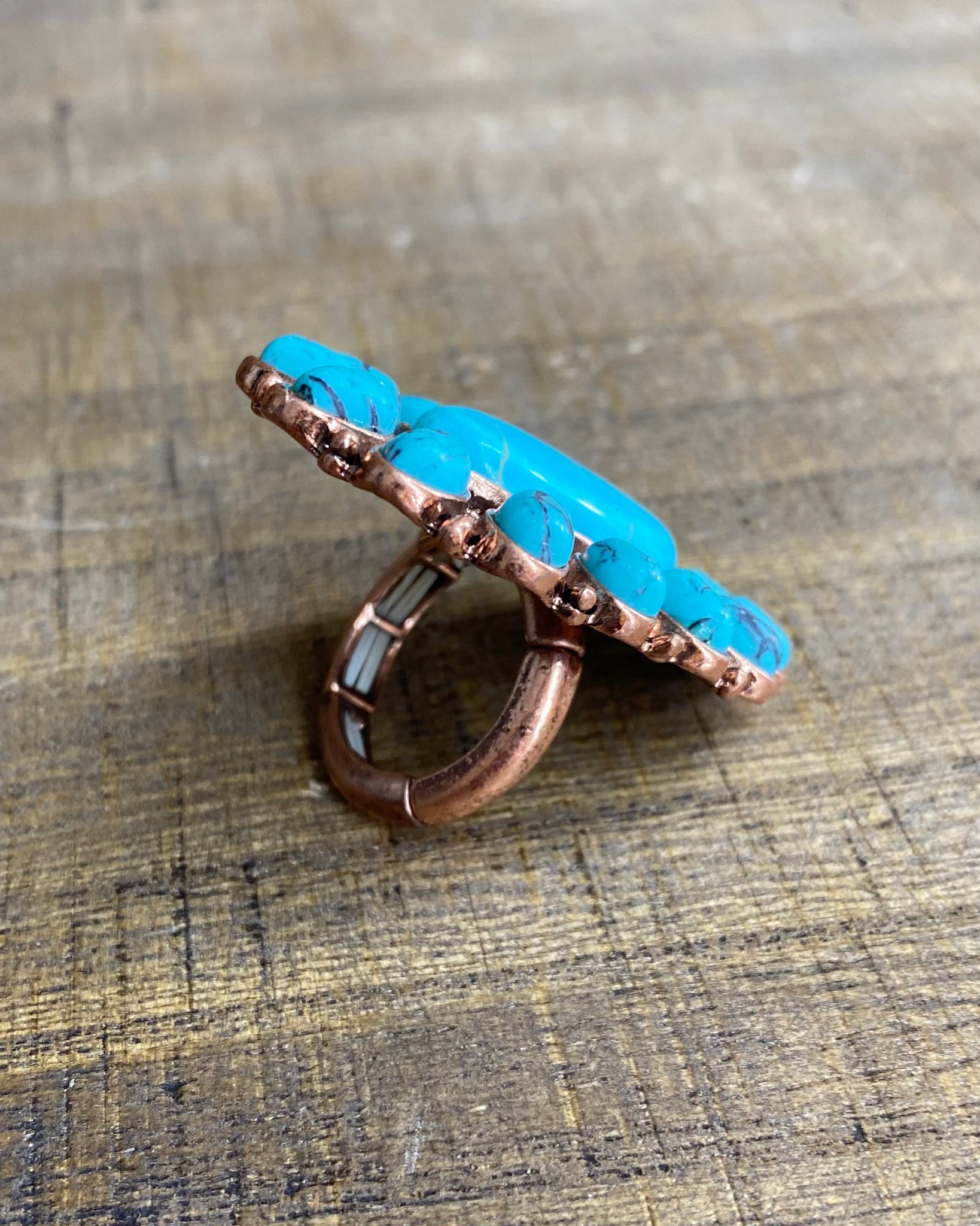 Copper Western Concho Stretch Ring