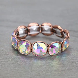 Copper Squared Crystal Bracelet