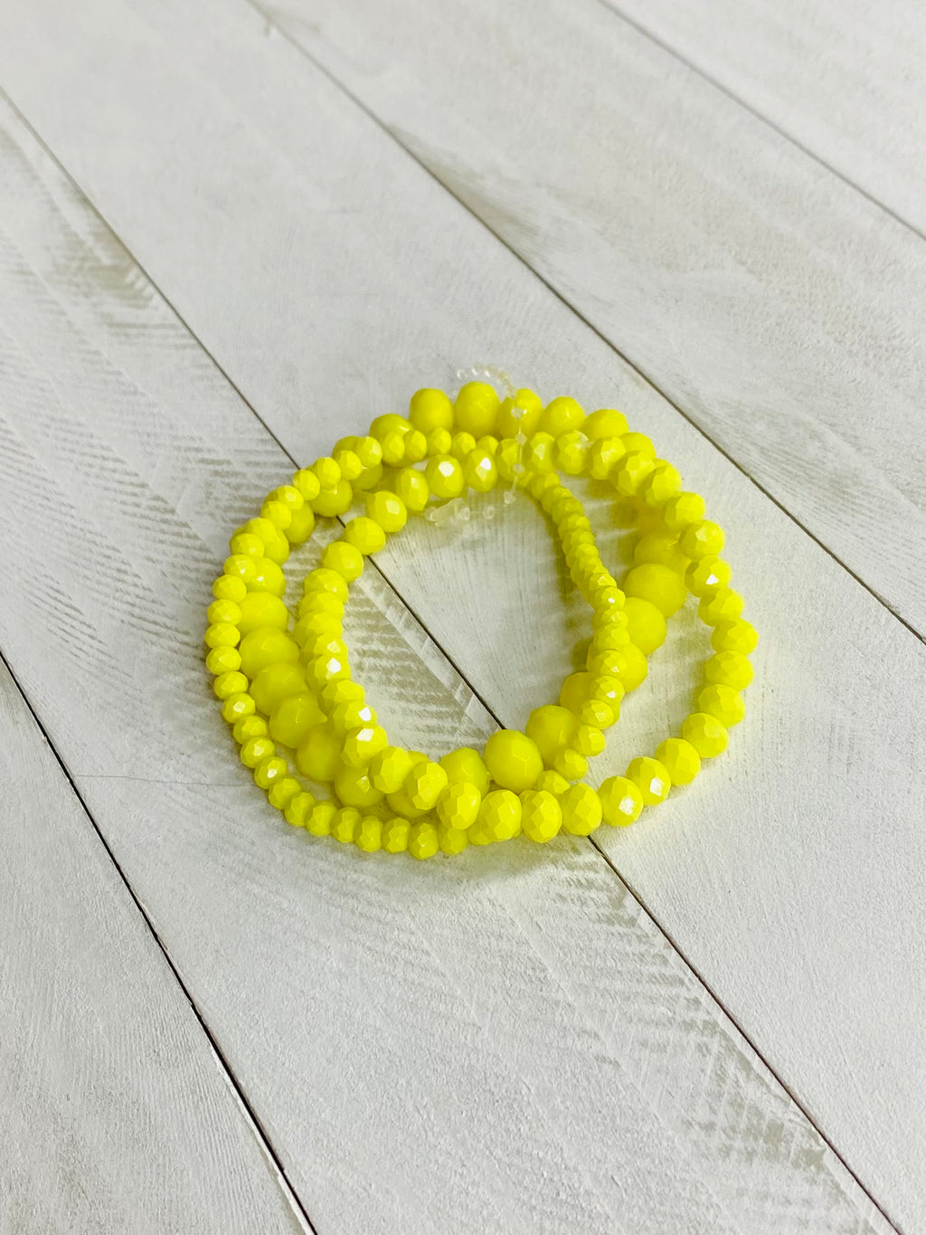 Neon Yellow Stacked Bracelet