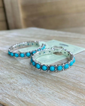 Turquoise Dolly Hoop Earrings