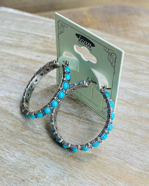 Turquoise Dolly Hoop Earrings