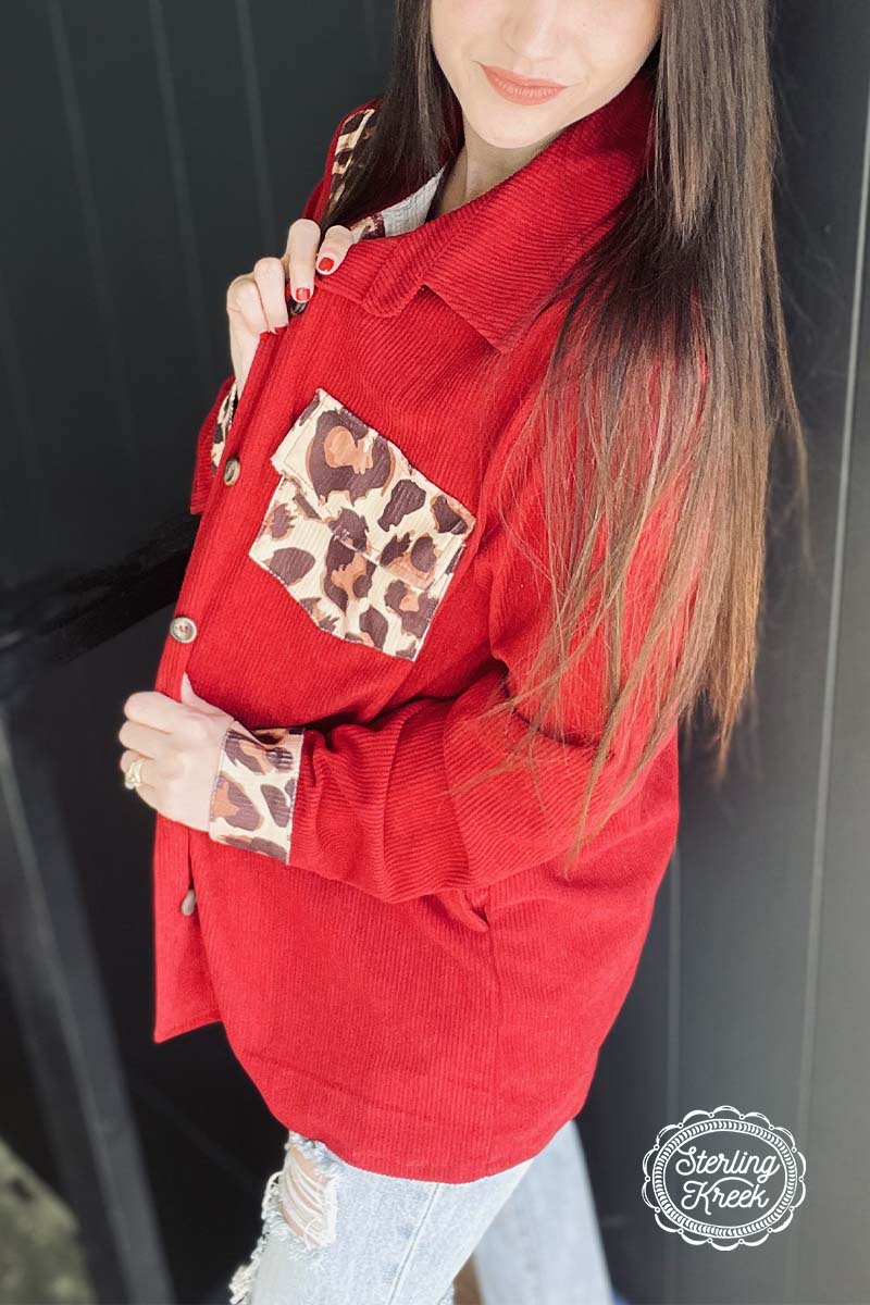 Red Leopard Shacket