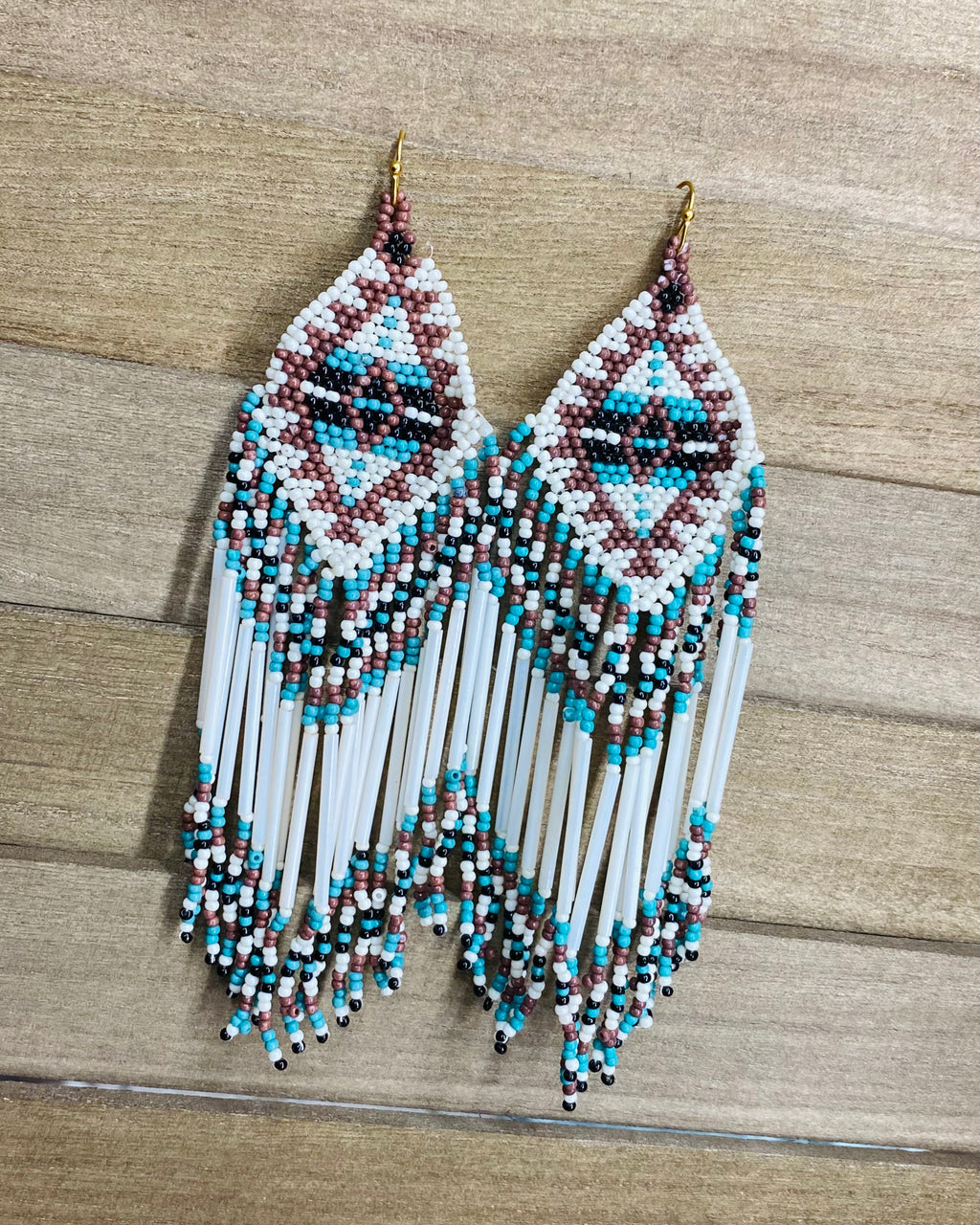 Aztec Seed Bead Earrings