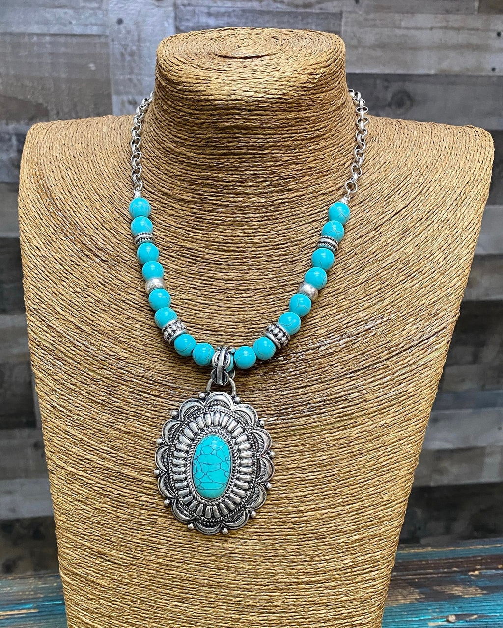 Western Concho Chain Necklace