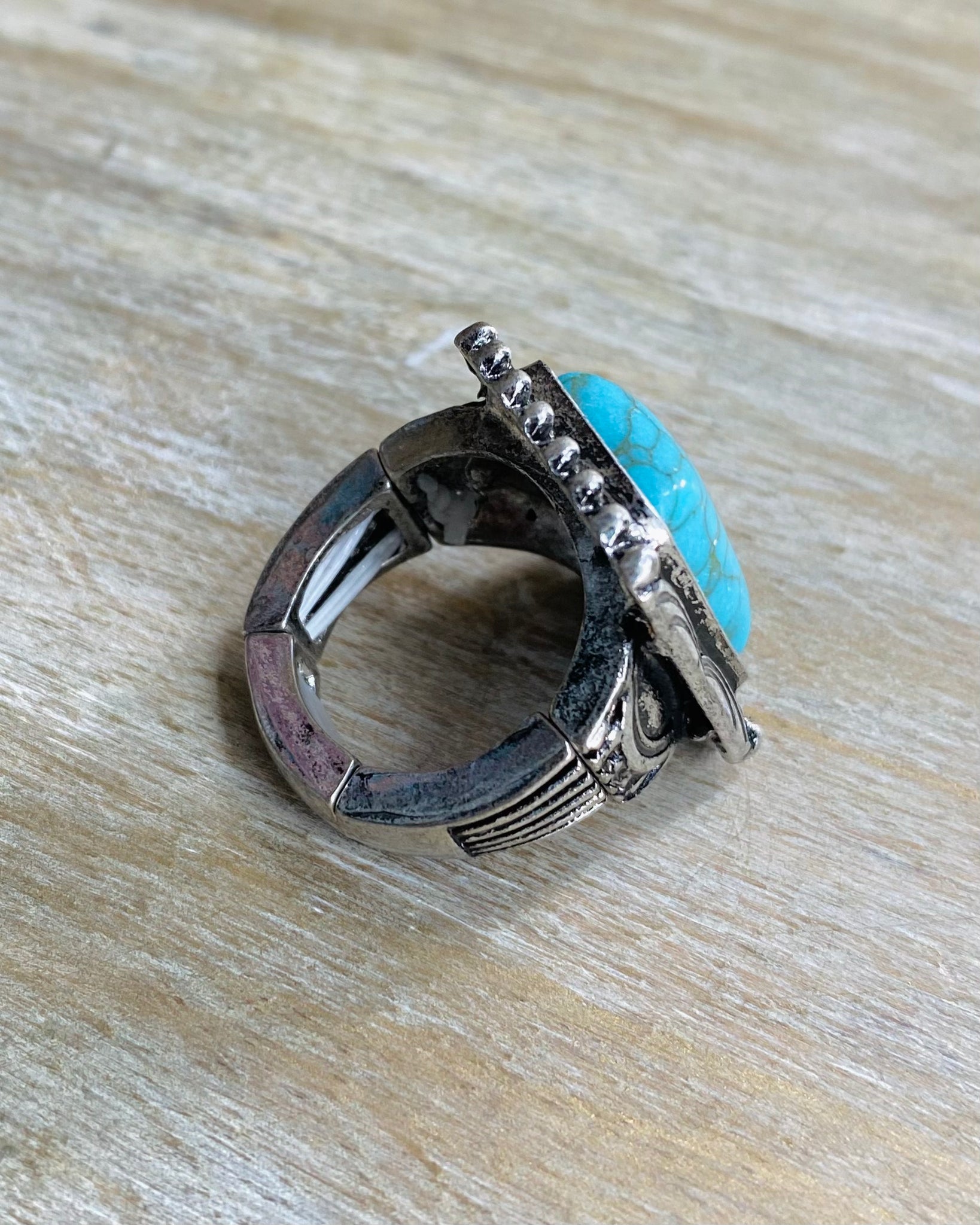 Beth Turquoise Western Stretch Ring