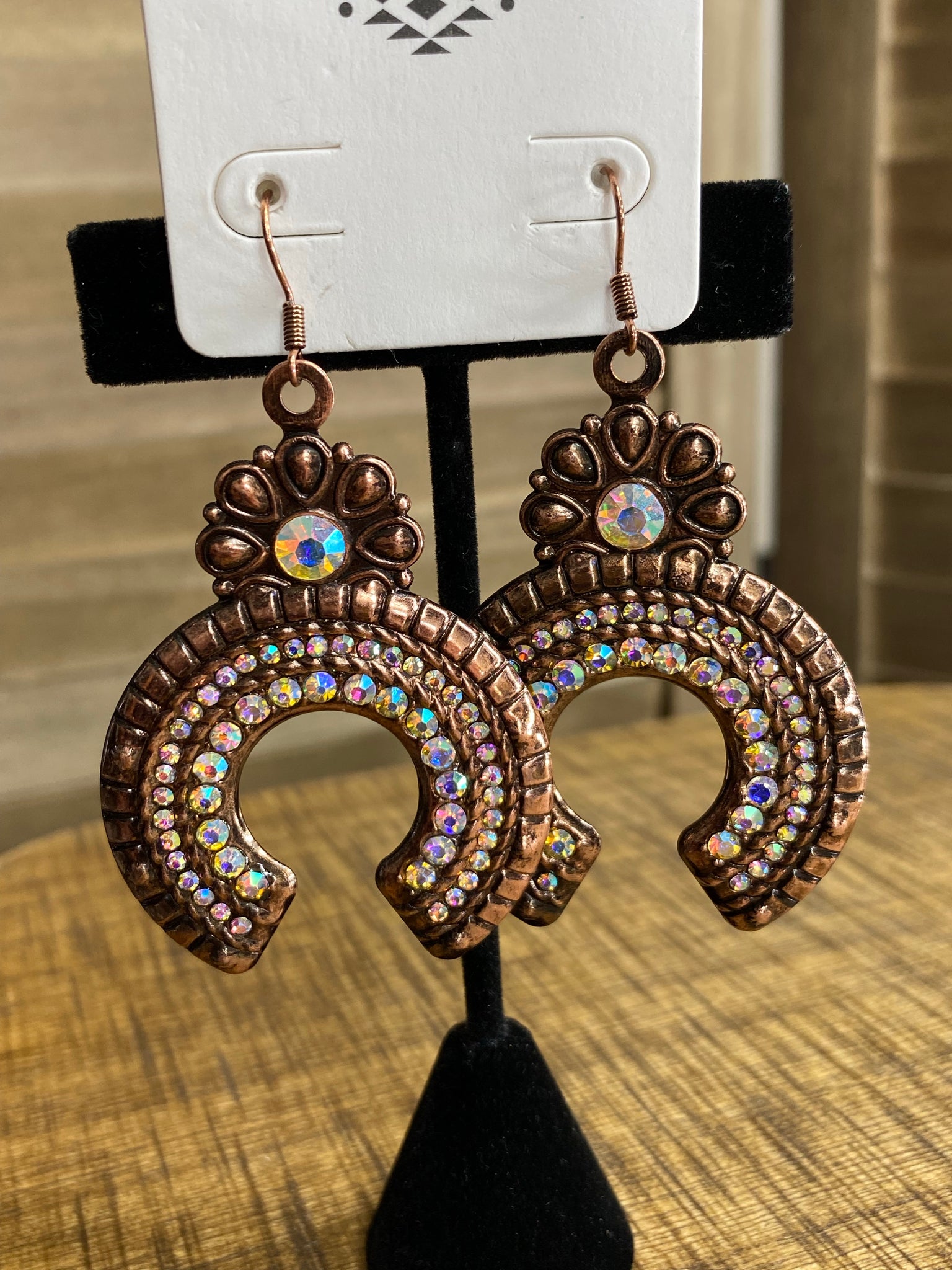 Rhinestone Squash Blossom Earrings